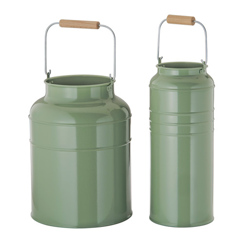 SOCKER Vase, set of 2 IKEA Suitable for both indoor and outdoor use.</t><t>Can be stacked inside one another to save room when storing.